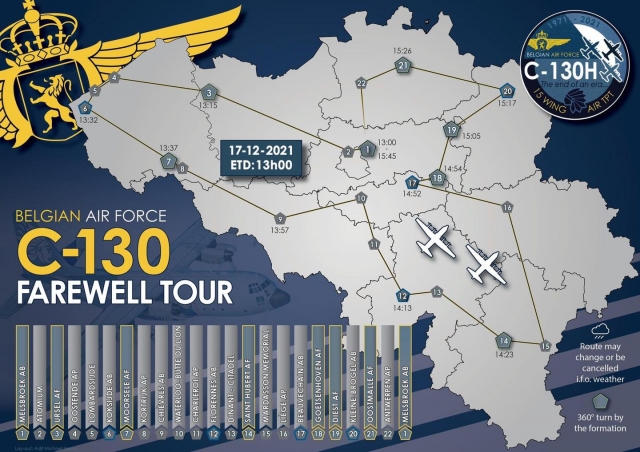 Belgium farewell flight C 130H 640